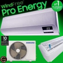 Ar-condicionado Split Inverter Samsung WindFree Pro Energy Sem Vento 12.000 BTUs Frio AR12CVFAAWKNAZ 220V 220V