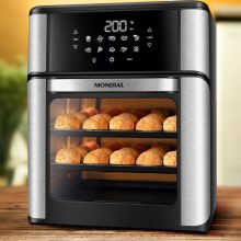 Fritadeira Elétrica sem Óleo/Air Fryer Mondial Forno Oven AFON-12L-BI Preta 12L