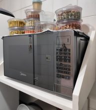 Forno Micro-ondas 20L Prata Espelhado Midea 110V ‎