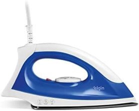 Ferro de Passar a Seco Iron Force Elgin Super Leve Branco e Azul Base Antiaderente 220V