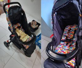 Voyage Carrinho Delta Colore, Cinto 5 Pontos, Cesto Porta Objetos, Capota Retrátil com Bolso (Até 15kgs), Multicolorido