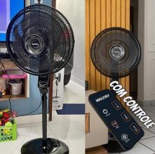 Ventilador de Coluna Mallory Max Control Com Controle Remoto 140W, Silencioso, Com Hélice de15 pás, Grade Especial em Sistema TS, Máxima Vazão e Mínimo Ruído – PR-GR – 127V