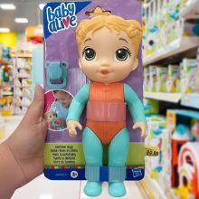 Baby Alive Hora do Soninho – Boneca de 24 cm lavável para crianças a partir dos 3 anos, cabelo loiro