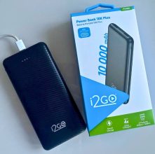 I2GO, Carregador Portátil (Power Bank) 10000mAh, 2 Saídas USB + 1 Saída/Entrada USB-C, Preto, i2GO Plus