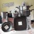 Kit 2 lixeiras aço inox 3 litros Healer