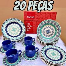 Aparelho De Jantar Oxford Cerâmica Lola 20 Pç Cor Estampado