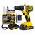 Parafusadeira Furadeira De Impacto Profissional 21v Modelo TB-21PX 2 Baterias Com Maleta The Black Tools 127/220V 60Hz Amarelo
