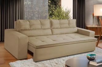 Sofá Retrátil Reclinável 3 Lugares C Molas 1,80m Vegas Suede