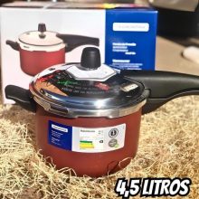 Panela De Pressão Tramontina Vancouver Vermelha 4,5L.